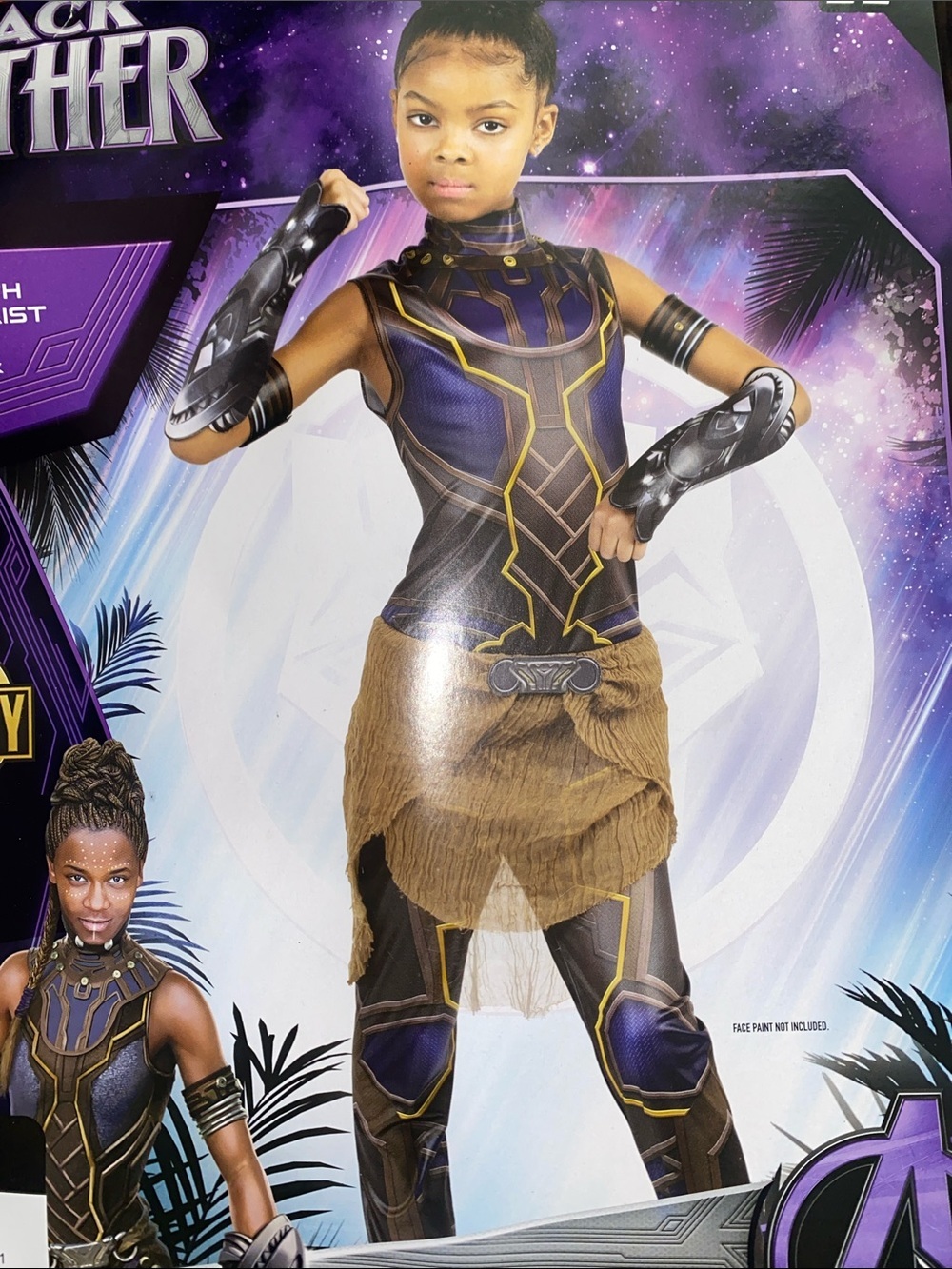 Girls Purple & Gold Black Panther Shuri Costume size 5-6